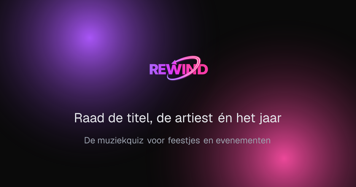 Rewind — De muziekquiz & hitquiz: raad de hit, artiest en jaar